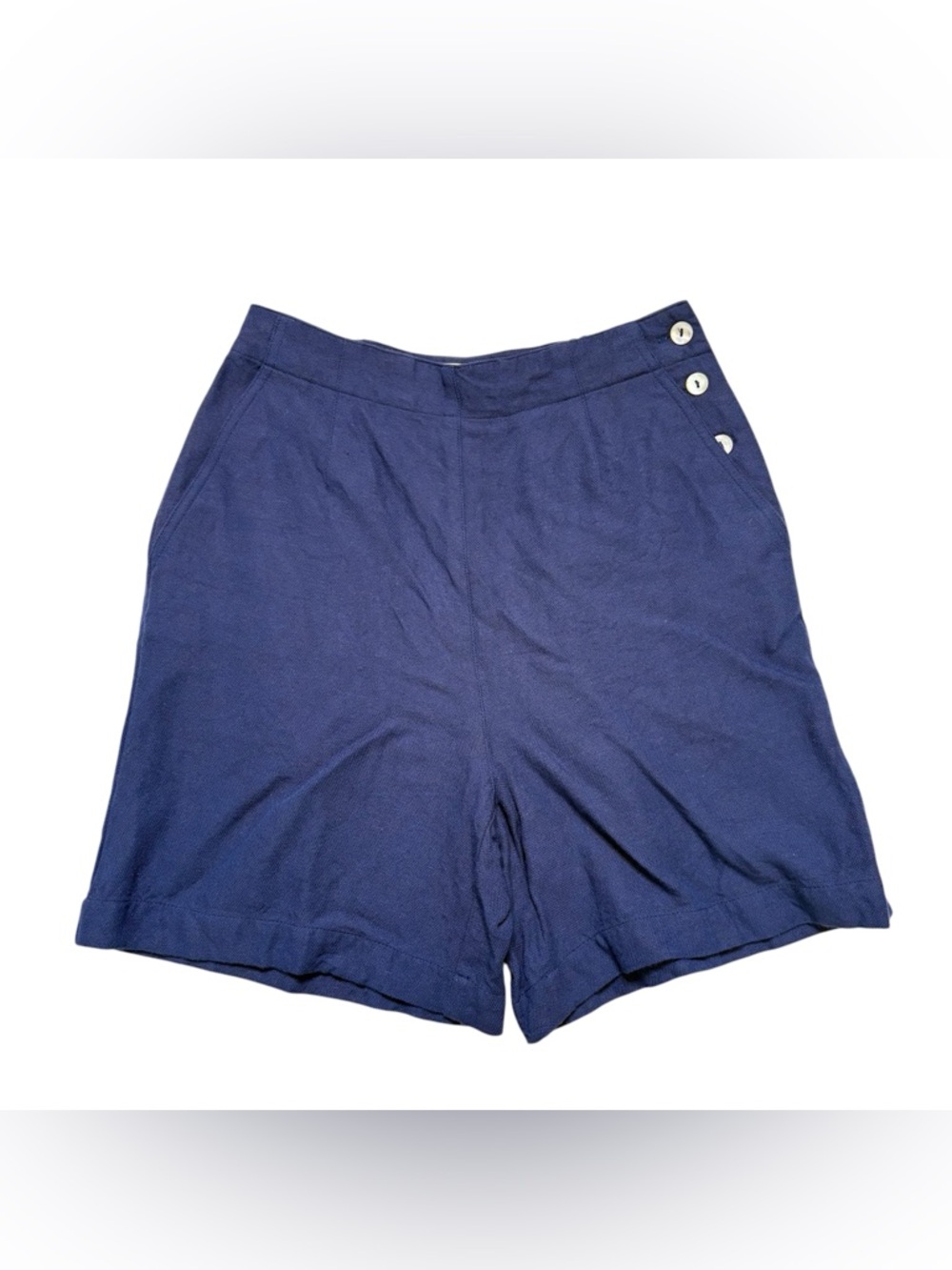 VTG Talbots Navy Side Button Women’s Shorts 4